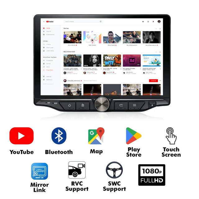 In Stock Universal 10 Inch IPS Screen Head Unit Android GPS Amplifier Carplay Android Auto Car Stereo Radio Car DVD Player