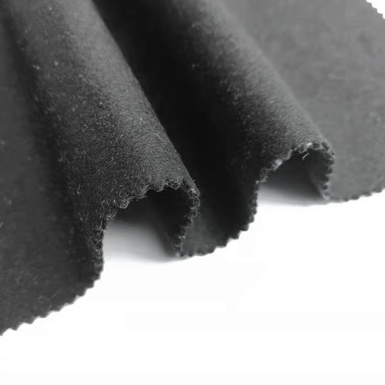 Готовые товары, 10% кашемировая смесь шерсти, ткань черного цвета, нетканое полотно, техника 785 г