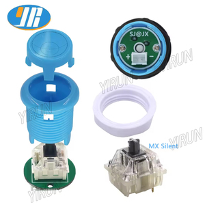 Kit DIY de jeu d'arcade YIRUN pour 2 joueurs, micro-interrupteurs, boutons encastrés, joystick 4/8 directions, carte encodeur USB - Product Image 5