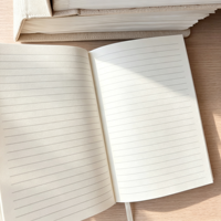 Carnet de notes A5 en tissu de lin personnalisé, reliure cousue, agenda quotidien avec logo personnalisé