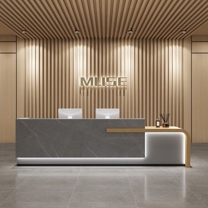 <span class=keywords><strong>Comptoir</strong></span> d'Accueil Contemporain et Élégant <span class=keywords><strong>pour</strong></span> Salon <span class=keywords><strong>de</strong></span> Beauté, Hôtel ou Entreprise – Banque d'Accueil Brillante avec Éclairage LED - Product Image 5