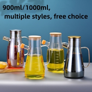 Separador de aceite de vidrio de gran capacidad moderno de 900ml/1000ml conveniente uso en restaurante botella de condimento mango salsera - Product Image 5