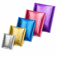 Enveloppes d'expédition à bulles métalliques, résistantes à la pression, anti-poussière, surface mate, réutilisables pour l'envoi de cadeaux, certifiées ROHS