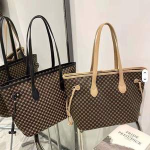 Sacs à main de style designer inspirant de marques célèbres, vente en gros, sacs de shopping en toile durables de grande capacité, fermeture à glissière - Product Image 5