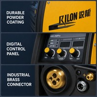 Nouvelle machine à souder MIG 250 220V portable avec bobine de fil de 0,8 mm, gaz mélangé CO2 pour acier au carbone, garantie de 2 ans