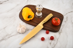 Ensemble de <span class=keywords><strong>couteaux</strong></span> de <span class=keywords><strong>cuisine</strong></span> <span class=keywords><strong>3</strong></span> pièces couleur or, entièrement en acier inoxydable couleur cuivre - Product Image 3