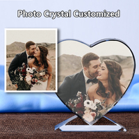 Cadre Photo en cristal gravé 3d, image personnalisées Souvenir, cadeau, nouveau,