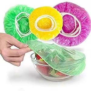 Disposable Food Cover Dustproof Plastic <b>Wrap</b> Durable Elastic Food Lids for Bowls Elastic Plate Covers for <b>Kitchen</b> Food Saver Bag - Product Image 6