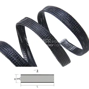High quality PET expandable braided sleeving for cable