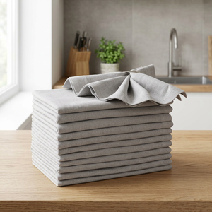 Serviettes en polyester teint uni, écologiques, carrées, 1 pièce, lavables en machine, style moderne fait main, 40x40cm, décoration de table - Product Image 1