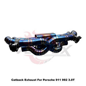 ท่อไอเสียแบบ Catback วาล์ว Vortex Blue Titanium สำหรับ Porsche 911 992 Carrera S 4S GTS 3.0T ปี 2019-2025 ชุดแต่งแบบติดตั้งได้โดยตรง - Product Image 4