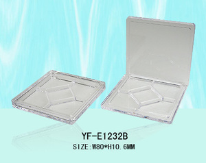 กล่องใส่เครื่องสำอางพลาสติกใส PS รุ่น YF-E1232A แบบ 7 ช่อง รูปทรงสี่เหลี่ยมผืนผ้า กล่องเก็บเครื่องสำอางเปล่า ขนาด กว้าง 80 มม. สูง 10.6 มม. - Product Image 3