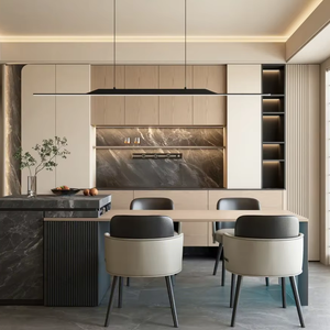 Whole-Home Custom Furniture Modern Luxury <strong>Dining</strong> Room Set Island Fluted Sideboard LED Strip Lighting for Kitchen &amp; <strong>Dining</strong> <strong>Area</strong> - Product Image 1