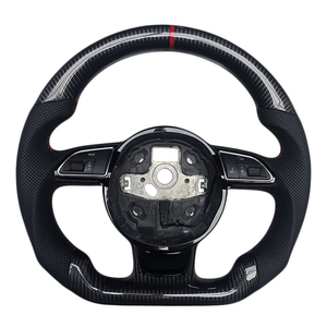 Volante Deportivo de Fibra de Carbono y Cuero Perforado para Audi A3 A4L A5 A6L A7 Q3 Q5, Venta al Por Mayor - Product Image 1