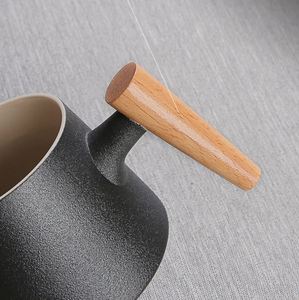 แก้วเซรามิกด้ามไม้ดีไซน์สร้างสรรค์ พร้อมฝาปิดและตัวกรองชา - Product Image 4