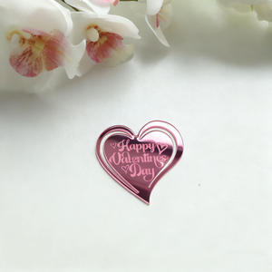 Nuovo Stile 2026: Decorazioni per Torte e Cupcake a Forma di Cuore in Acrilico Inciso a Strati, Ecologiche e Adorabili per San Valentino - Product Image 2