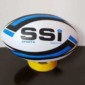 Ballon de rugby en cuir synthétique premium à 4 panneaux, équipement de jeu professionnel de haute qualité avec des lacs robustes - Product Image 4