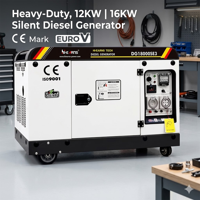 12kW 16KW Three Phase Electric Start Silent Diesel Generator Silent Mobile Diesel Generator
