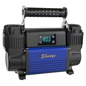 Mode arrêt automatique <span class=keywords><strong>12V</strong></span> numérique Double cylindres MAX 150PSI <span class=keywords><strong>gonfleur</strong></span> de pneu <span class=keywords><strong>compresseur</strong></span> d'air de pneu de voiture robuste pour voiture camion SUV - Product Image 1