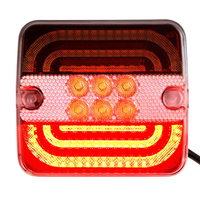 Feu arrière carré LED 9-36V 106 LED, combiné feu stop, marche arrière et clignotant, homologué Emark, étanche pour camion, remorque, camping-car, poids lourd, caravane