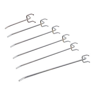 Ganchos de exhibición de tablero de metal resistente directo de fábrica con cromado ajustable para artículos colgantes - Product Image 4