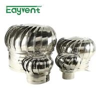 Ventilateur de toit à turbine en acier inoxydable SUS304, entraîné par le vent, sans alimentation électrique, extracteur d'air rotatif pour entrepôt et usine