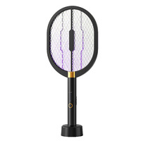 Raquette électrique anti-moustiques Black Warrior, rechargeable, puissante, attirance automatique des insectes, résistante aux chutes