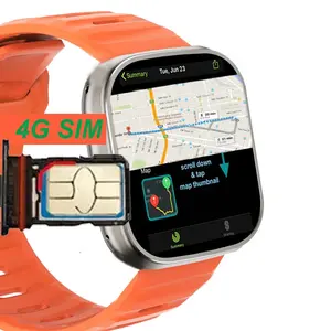 Tam dokunmatik 2.0 inç ekran WiFi GPS SIM kart yuvası 4G akıllı saat android sim kart ile