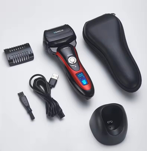 เครื่องโกนหนวดไฟฟ้าแบบใบมีด 5 ใบ สำหรับผู้ชาย ชาร์จผ่าน USB พร้อมที่กันจอน สำหรับใช้กับใบหน้า ใช้ในบ้าน รถบ้าน หรือโรงแรม - Product Image 1
