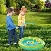 Étang gonflable de pêche de canard d'arrière-cour extérieur jouet aquatique d'été jeu de pêche de canard enfants canard de pêche