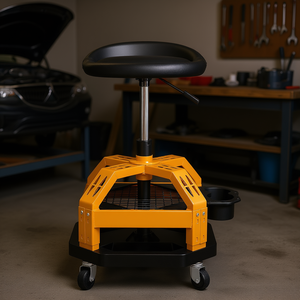 Taburete Rodante Resistente para Taller, Capacidad de Carga de 300 Libras, con Ruedas Giratorias, para Garaje, Asiento de Trabajo, Almacenamiento de Herramientas - Product Image 2