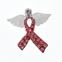 Broches à ruban rose en émail de strass, 20 pièces, broches d'infirmière médicale pour cadeau, nouveau Style mixte