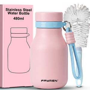 Small Double Wall Insulated Mug 304 Stainless Steel for Hot&Cold Drinks Leak Proof Water <b>Bottle</b> with Carry Handle - Product Image 1