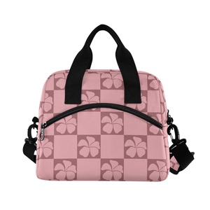 Sac isotherme rose 15 L à imprimé fleurs de frangipanier, sac à déjeuner personnalisé Hawaï, sacs de pique-nique pour femmes et adultes - Product Image 2