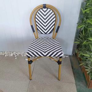 Silla Móvil Retro de Ratán para <span class=keywords><strong>Restaurante</strong></span> Francés, Patio, Balcón, Mesa y Silla para Exteriores, Muebles para <span class=keywords><strong>Restaurante</strong></span> - Product Image 4