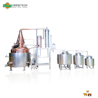 Tiantai 5000L 50HL rouge cuivre toujours Pot grand équipement de distillation cuivre distillateur Machine pour whisky rhum vodka Gin Soju