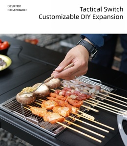 Multifunctional Folding <b>Table</b> <b>Adjustable</b> <b>Leg</b> Height Multiple Partition Camping Outdoor Bbq Storage <b>Table</b> - Product Image 3