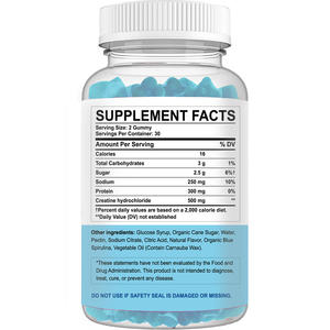 Vitahoalthy OEM/ODM Marca Privada Creatina Hcl Gummies Crecimiento Muscular Creatina Clorhidrato Gummies Pre Entrenamiento Gummy - Product Image 3