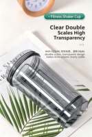 Paquete de 2 Botellas Mezcladoras de Proteínas de 28 oz a Prueba de Fugas con 2 Batidores de Alambre |   Negro/Transparente para Mezclas y Batidos de Proteínas