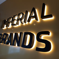 Enseigne lumineuse OEM personnalisée pour entreprise, signalétique LED rétroéclairée, lettres LED pour magasin, enseignes LED pour commerce