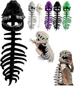 Disfraz de Esqueleto de Dinosaurio, Máscara de Cráneo de Espinosaurio 3D y Espina Dorsal de Peluche, para Juego de Disfraces - Product Image 1