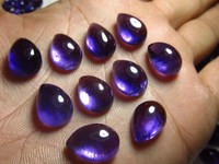 Vraiment magnifique 10x14mm améthyste larme forme Cabochon 10 pièces naturel violet pierres précieuses en vrac de haute qualité