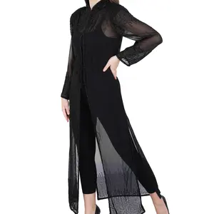 Vest Bolero Kaftan Vrouwen Dames Volledige Mouw Jas Cocktail Slijtage Stijl Cover Up Party Abaya Oem Service Volwassenen Midden-oosten