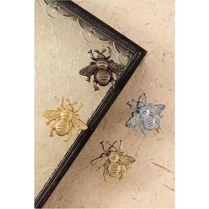 Tiradores de latón macizo con forma de <span class=keywords><strong>pata</strong></span> de gato, mariposa, abeja y lazo para muebles infantiles, tiradores decorativos para cajones. - Product Image 6