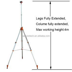 Trípode resistente de elevación de aluminio de <span class=keywords><strong>4</strong></span> <span class=keywords><strong>metros</strong></span> de altura con tubos estables para estación total y láser Roatry - Product Image 6