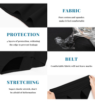 Culotte menstruelle respirante pour adolescentes OEM, anti-fuite, taille haute, tricotée, antistatique, sans PFAS