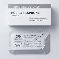 Sutures chirurgicales résorbables en Poliglecaprone 25 (PGCL) de Chine, pour usage vétérinaire canin, instruments chirurgicaux USP 2/0-6/0, stériles, OEM, CE, ISO