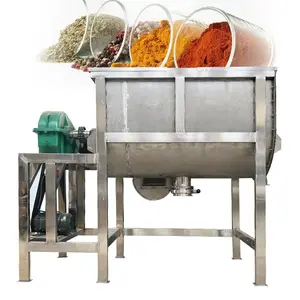 Hot selling Industrial Horizontal Stainless Steel Price Paddle Substrate Mix Machine Ribbon Blender Dry Powder Mixer