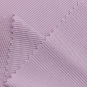 2 rib त्वचा के अनुकूल उच्च खिंचाव 92% पॉलिएस्टर 8% स्पैन्डेक्स लुभावनी कपड़े सादे रंग के लिए रंग - Product Image 2