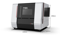 Máquina de Corte Láser de Fibra Totalmente Cerrada DF1313, Cortadora CNC de Metal para Procesamiento de Chapas de Acero Inoxidable y Acero al Carbono de Tamaño Pequeño